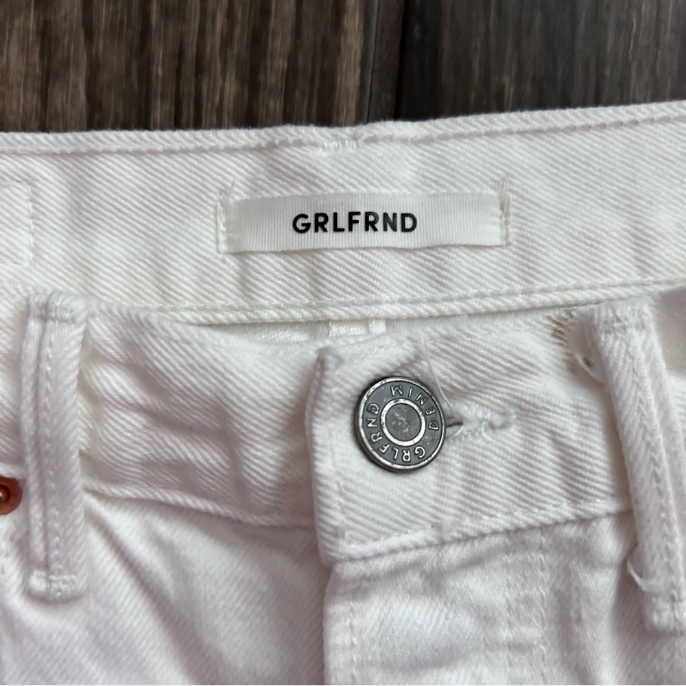 GRLFRND Karolina High Rise Jeans in Ocean Eyes White Sz 26 - Picture 8 of 11
